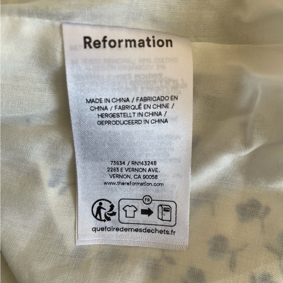 NEW Reformation Marielle Puff Sleeve Mini Sundress Hanna Blue Floral | size 2 - Picture 12 of 13
